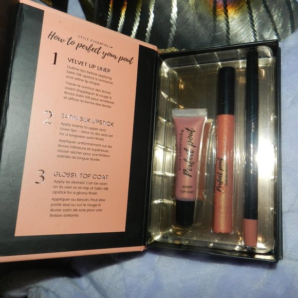 NEW Style Essentials Cosmetics KISS OF PEARL Perfect Pout Kit Set of 3 NWT! - Picture 6 of 14